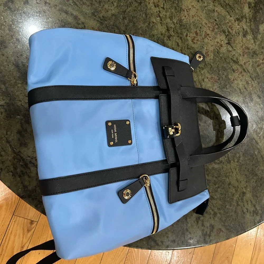 Henri Bendel Black and Blue Bag/ Backpack - Picture 15 of 16